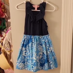 Lilly Pulitzer Black and Blue Halter Sundress Casual